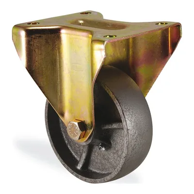 Ağır Tip Pik Döküm Sabit Tablalı Tekerlek Ø55–200 mm (K4107DDB)