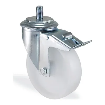 Polipropilen Döner Civatalı Frenli Tekerlek Ø80–125 mm (K3301MMB)