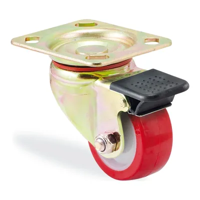 Ağır Tip Poliüretan Döner Tablalı Frenli Tekerlek Ø55 mm (K4102PUB F04)