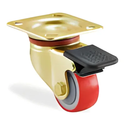 Ağır Tip Poliüretan Döner Tablalı Frenli Tekerlek Ø55 mm (K4102PUR F04)