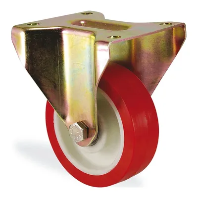 Ağır Tip Poliüretan Sabit Tablalı Tekerlek Ø55–200 mm (K4107PUR)